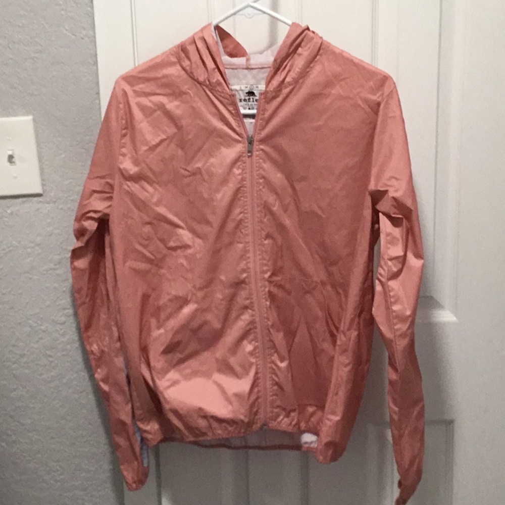 pink windbreaker zip up